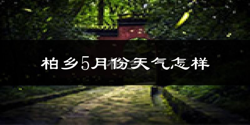 柏乡县5月份天气如何?很热吗?
